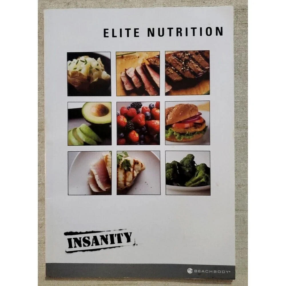 Insanity Fitness Program Elite Nutrition Guide Book By Beachbody - Book Only